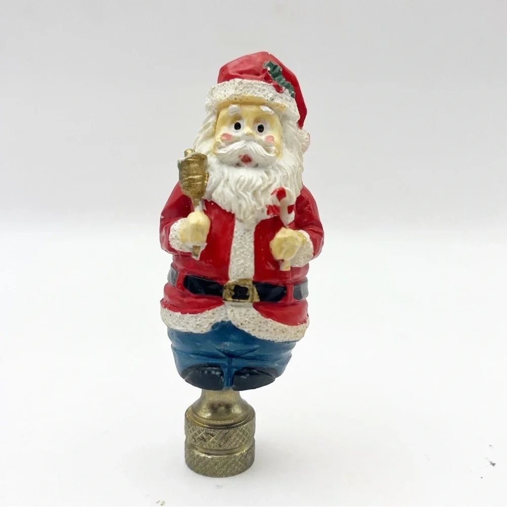 Santa Claus Lamp Finial Christmas Holiday Decoration Lampshade Set of 2